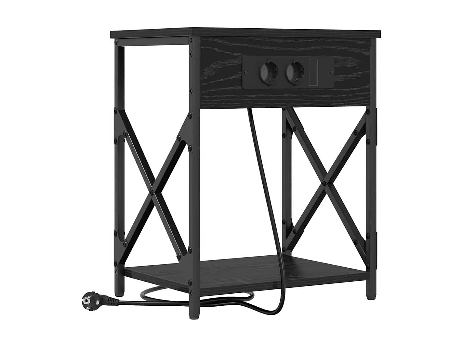 Cabinet de chevet avec tiroir 2 pcs Chêne noir 41 x 31 x 51 cm