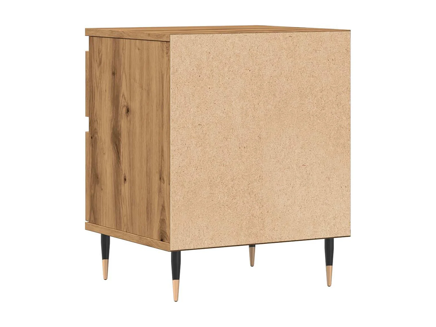 Table de chevet chêne artisanal 40x35x50 cm bois d’ingénierie