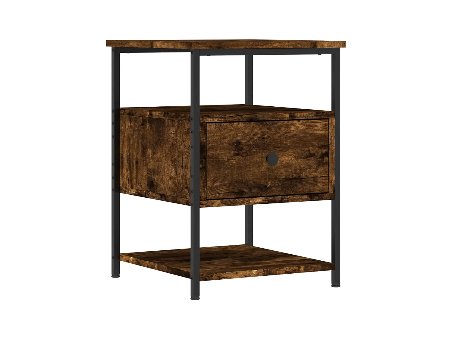 Nachtkastjes 2 stuks gerookt eiken 40x42x56 cm bewerkt hout