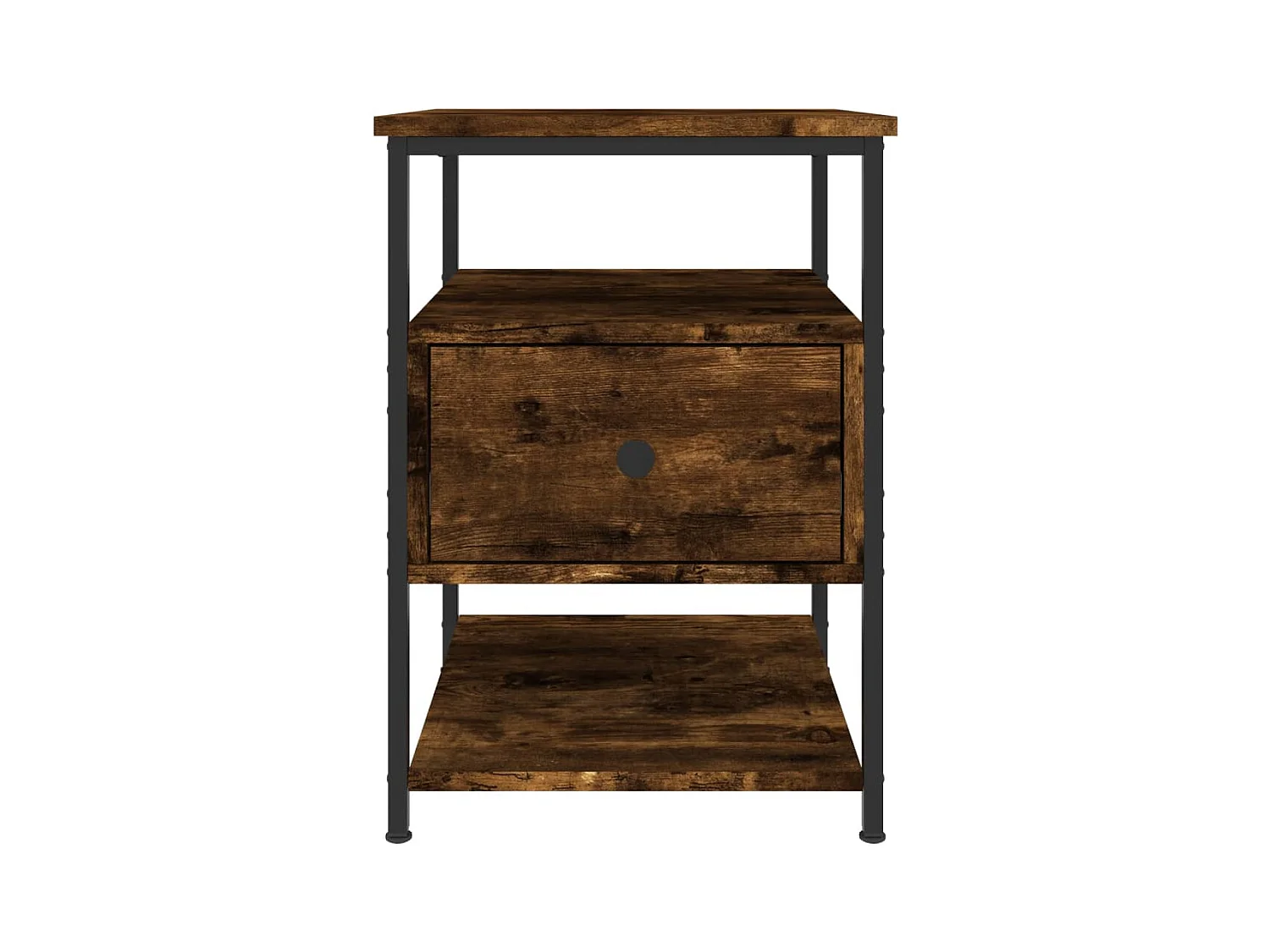 Nachtkastjes 2 stuks gerookt eiken 40x42x56 cm bewerkt hout