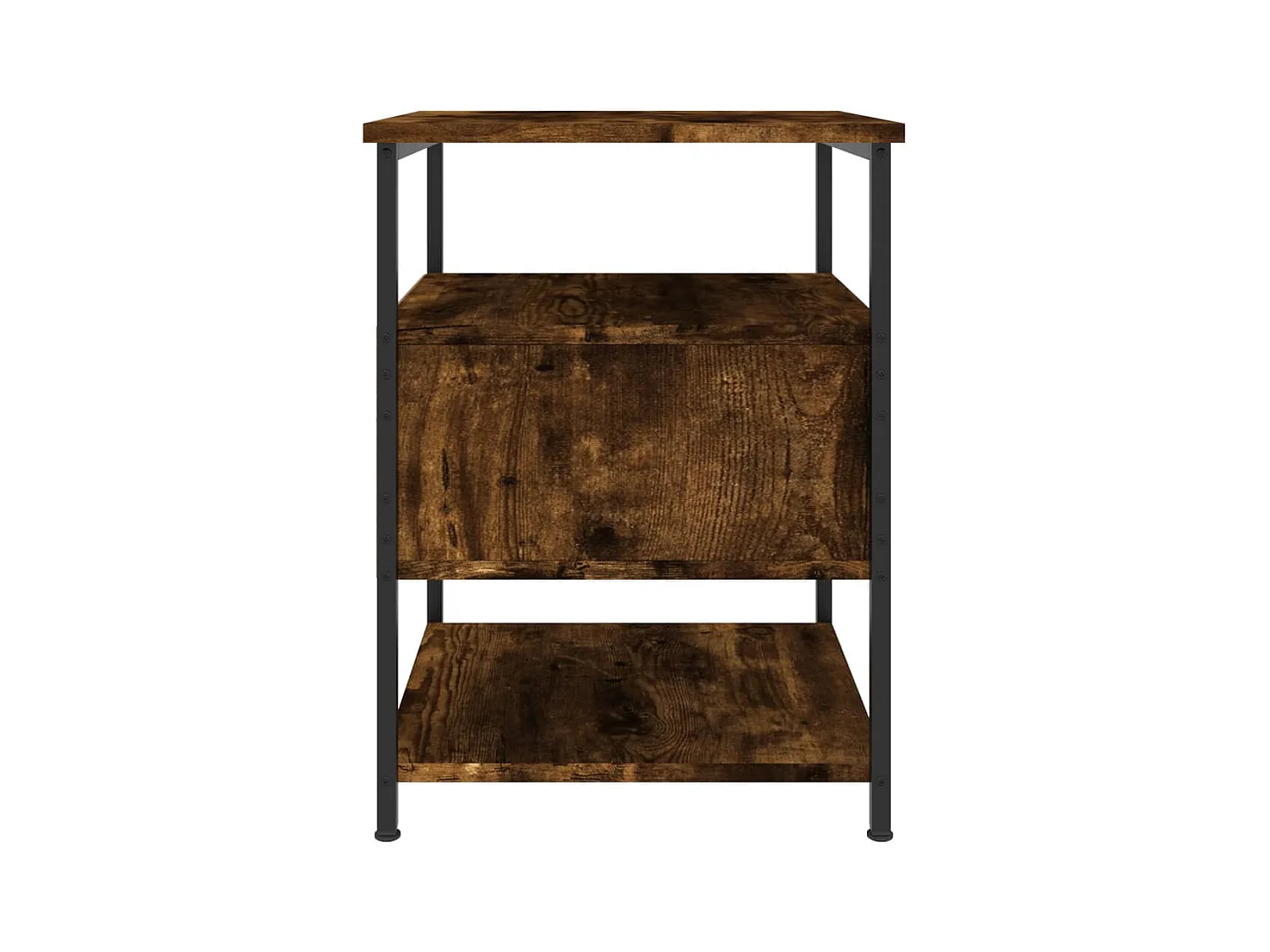 Nachtkastjes 2 stuks gerookt eiken 40x42x56 cm bewerkt hout