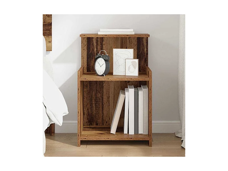 Armoire de lit Vieux bois 40 x 35 x 60 cm Panneau de particules