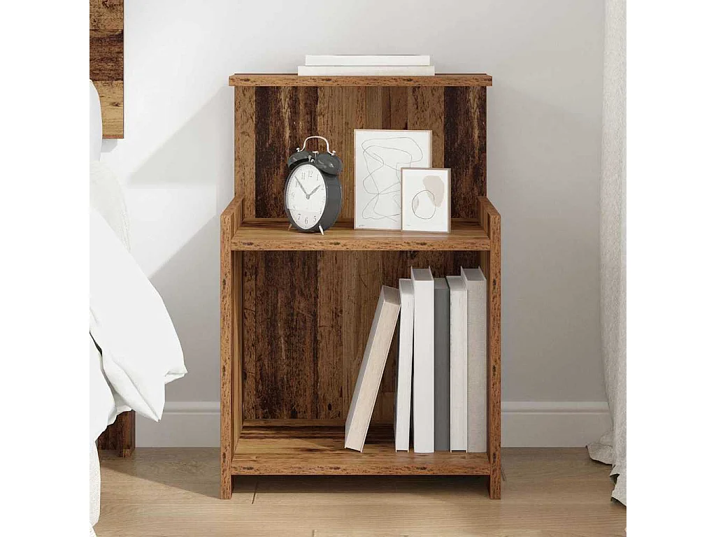 Armoire de lit Vieux bois 40 x 35 x 60 cm Panneau de particules