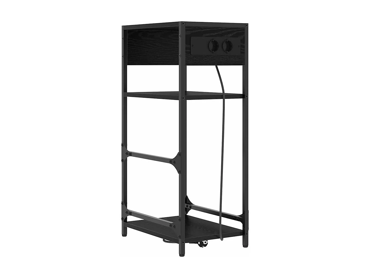 Cabinet de chevet Chêne noir 40 x 27 x 76 cm Bois d'ingénierie