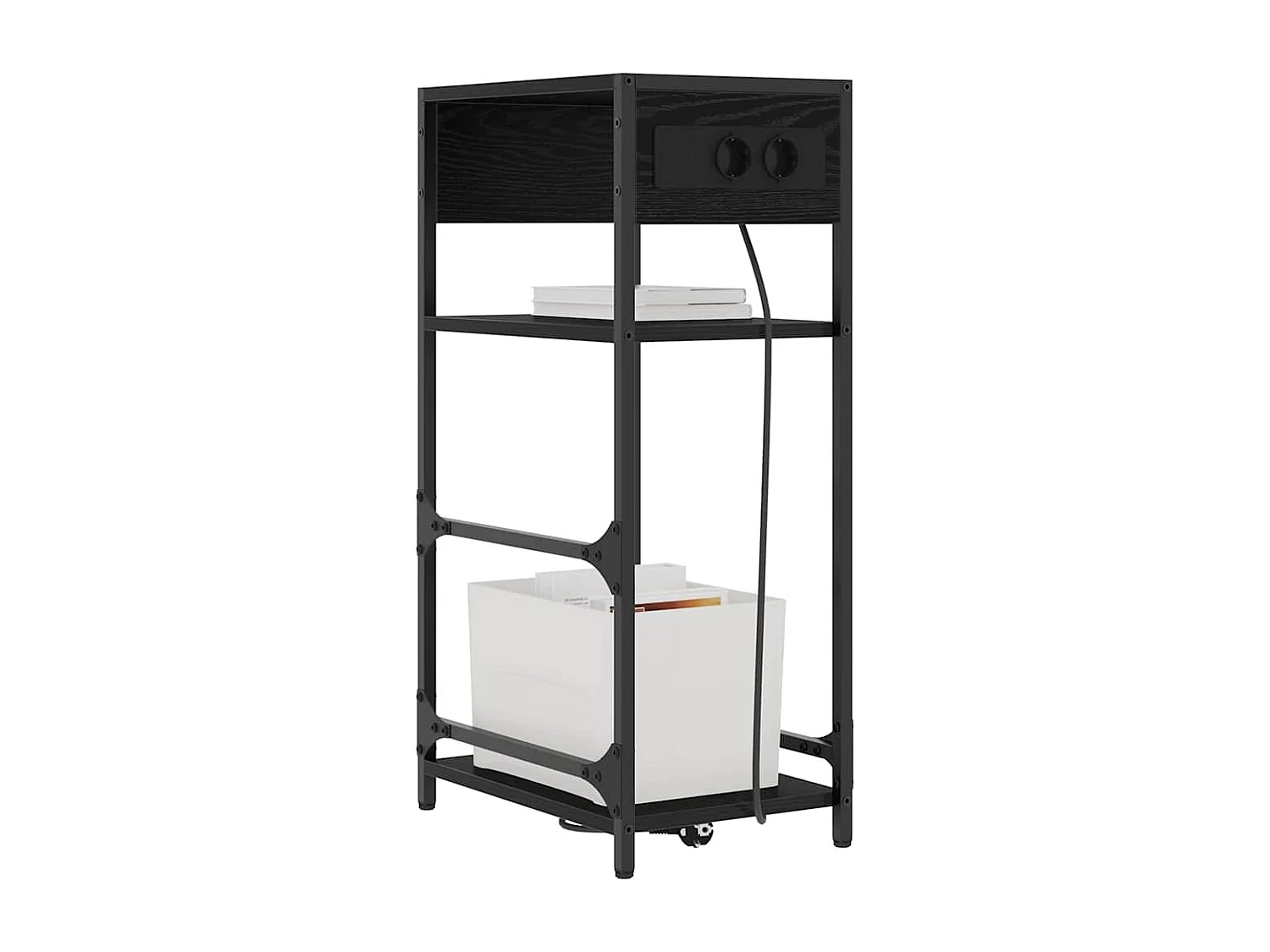 Cabinet de chevet Chêne noir 40 x 27 x 76 cm Bois d'ingénierie