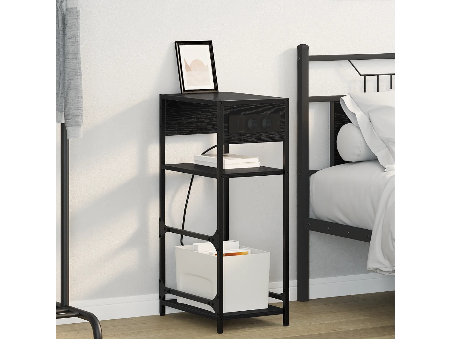 Cabinet de chevet Chêne noir 40 x 27 x 76 cm Bois d'ingénierie