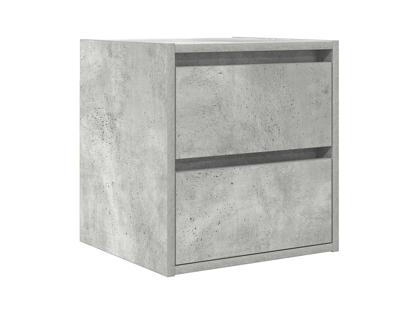 Comodini da parete 2 pz grigio cemento 38x34x40 cm