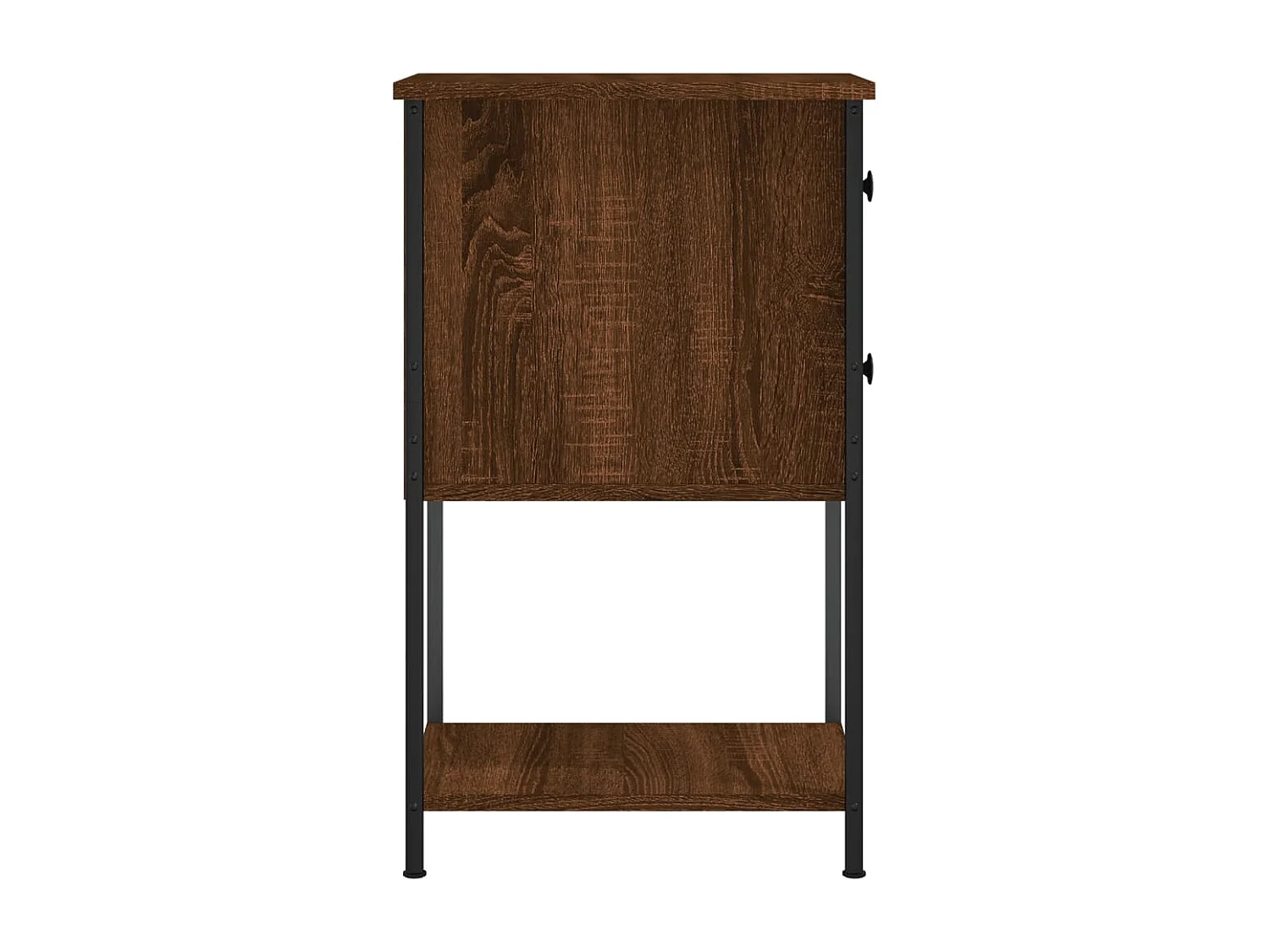 comodini in rovere marrone 32x42x70cm in legno ingegnerizzato