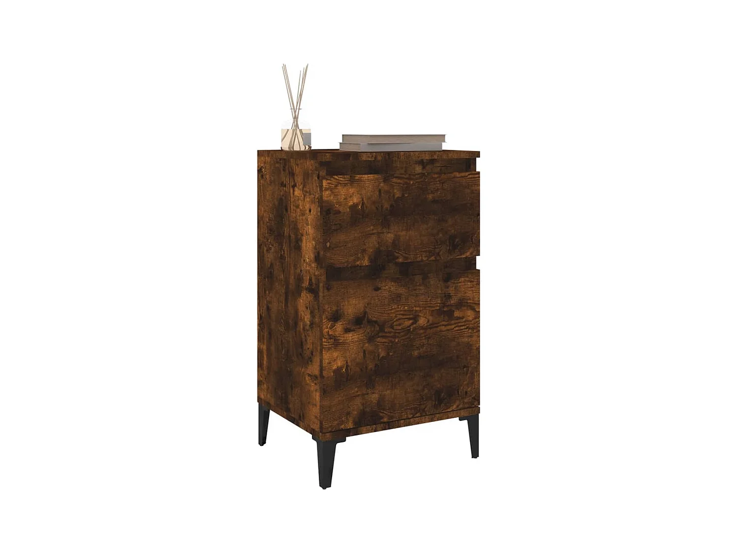 Comodino in rovere affumicato 40x35x70 cm