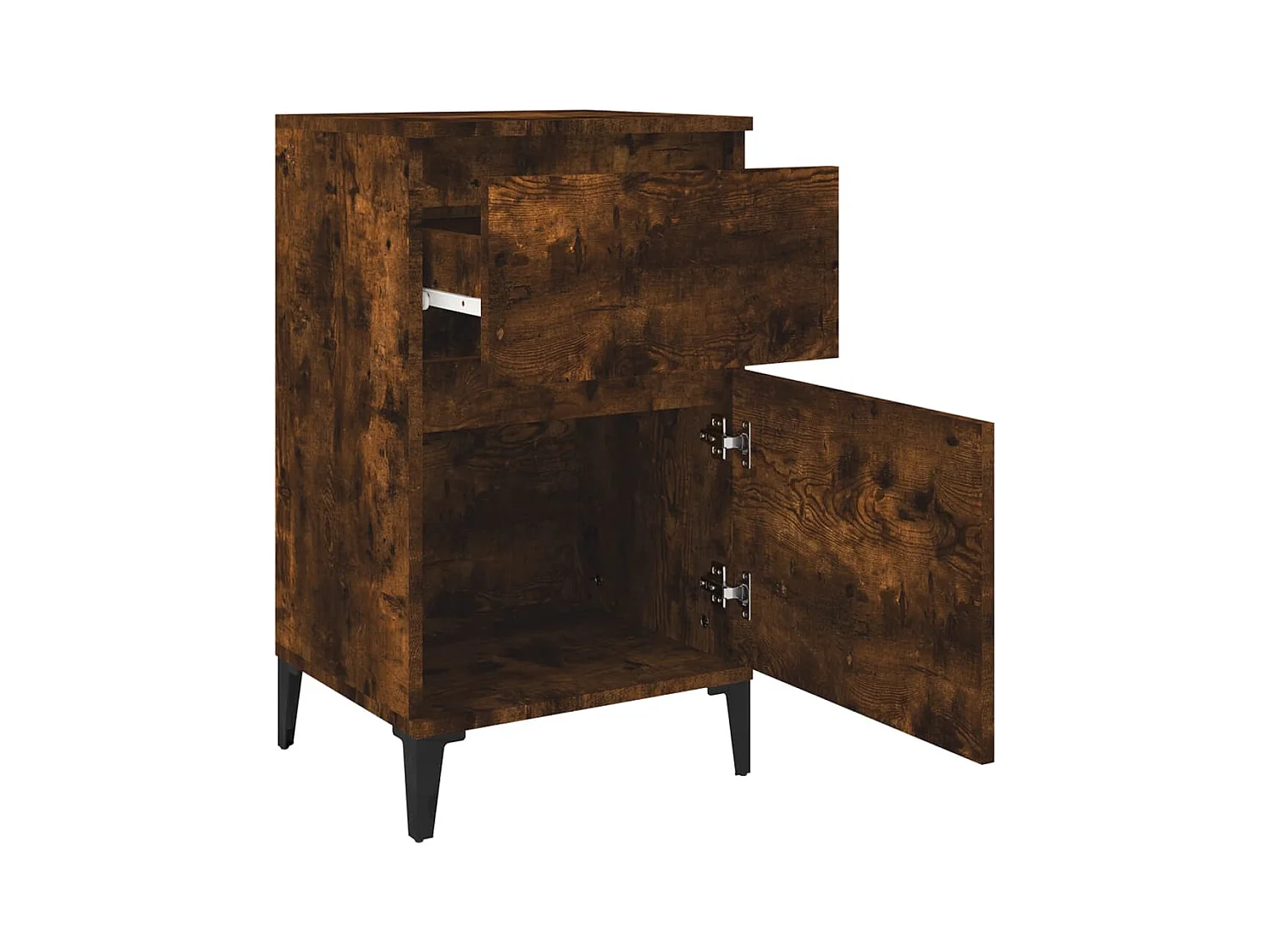 Comodino in rovere affumicato 40x35x70 cm