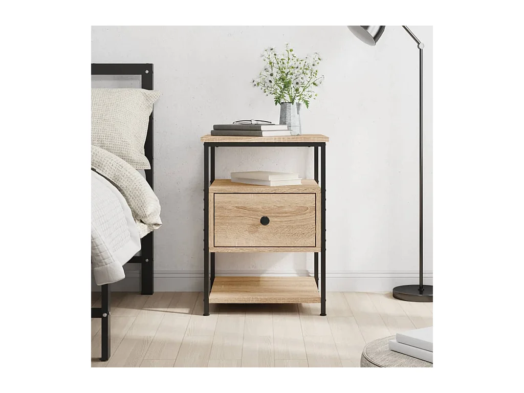 Sonoma eiken nachtkastje 40x42x56 cm bewerkt hout