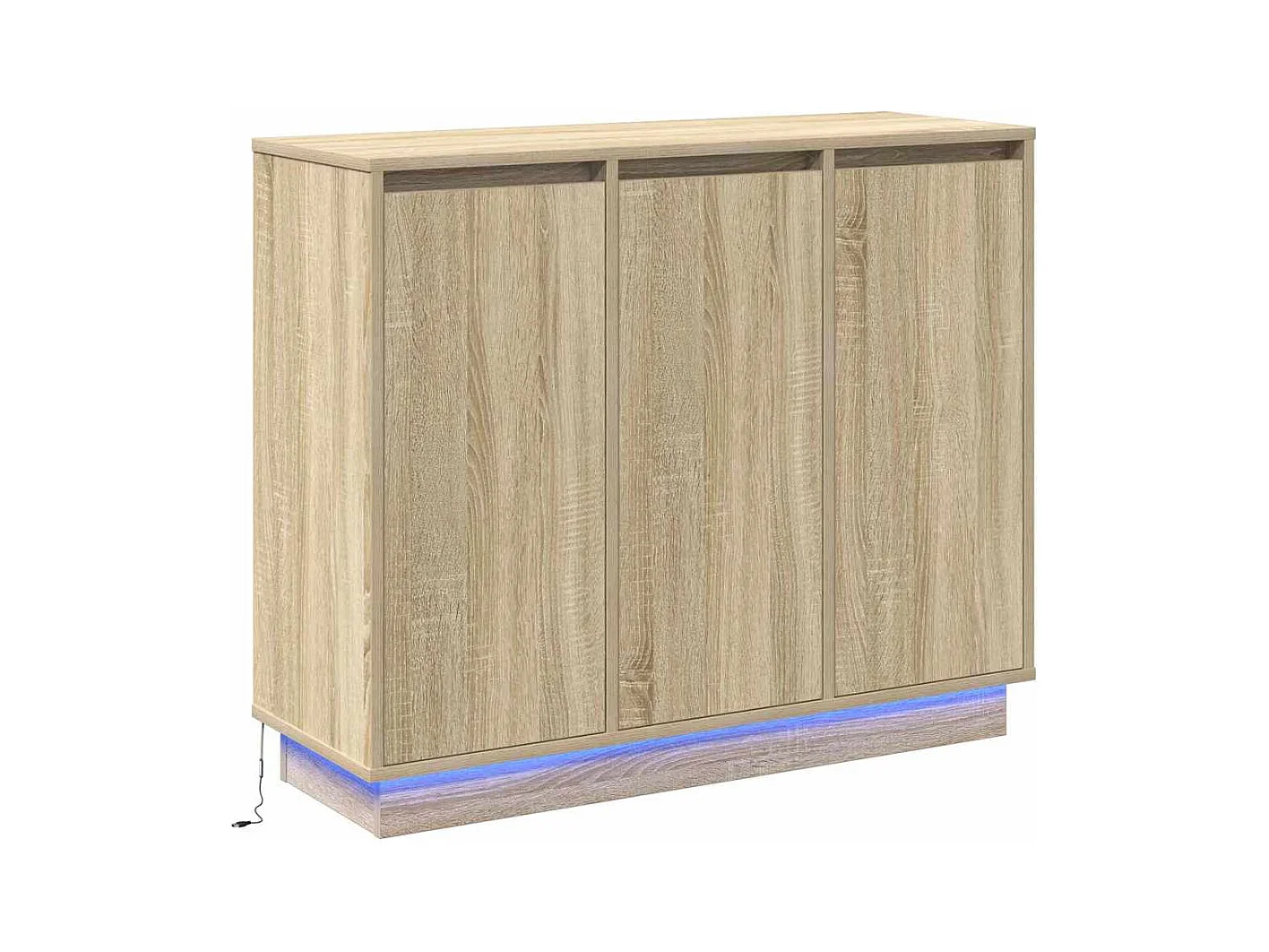 Sonoma Eiken LED Sideboard 90x32x75 cm in bewerkt hout