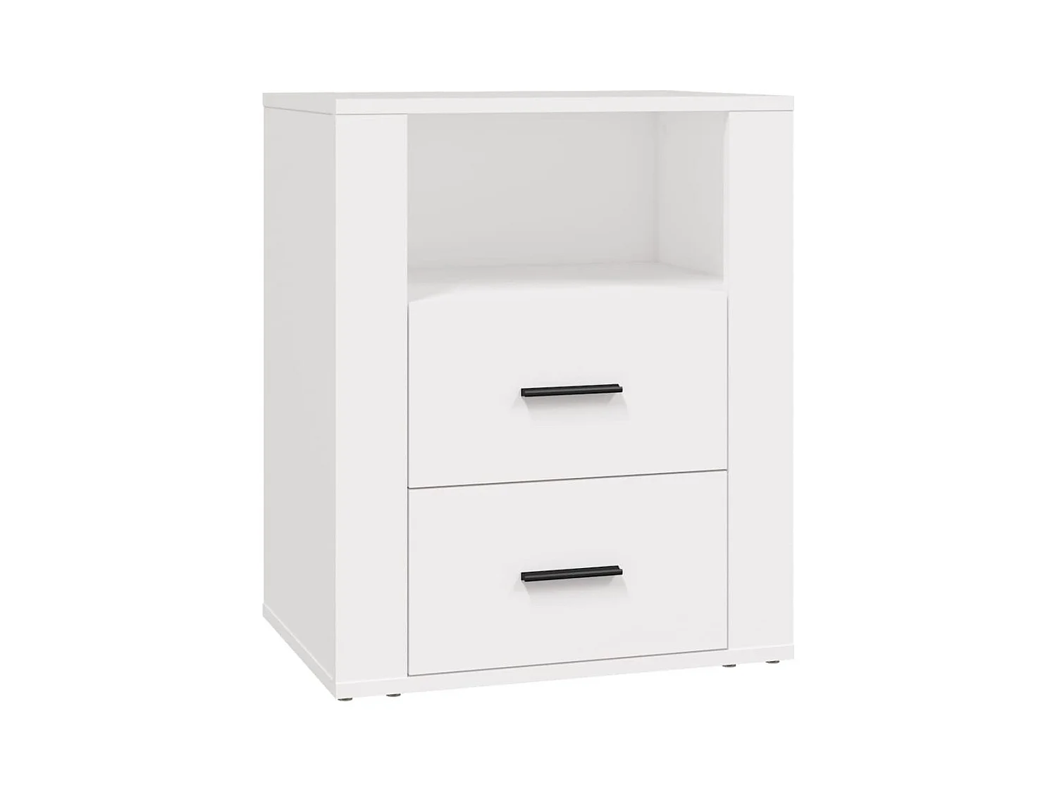 Table de chevet Blanc 50x36x60 cm Bois d'ingénierie