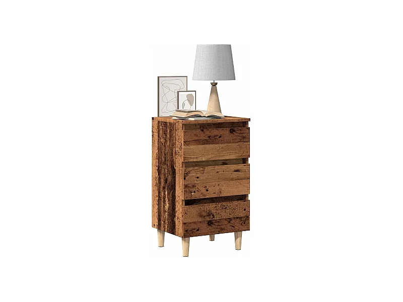 Comodino in legno vecchio 40x35x69 cm in legno ingegnerizzato