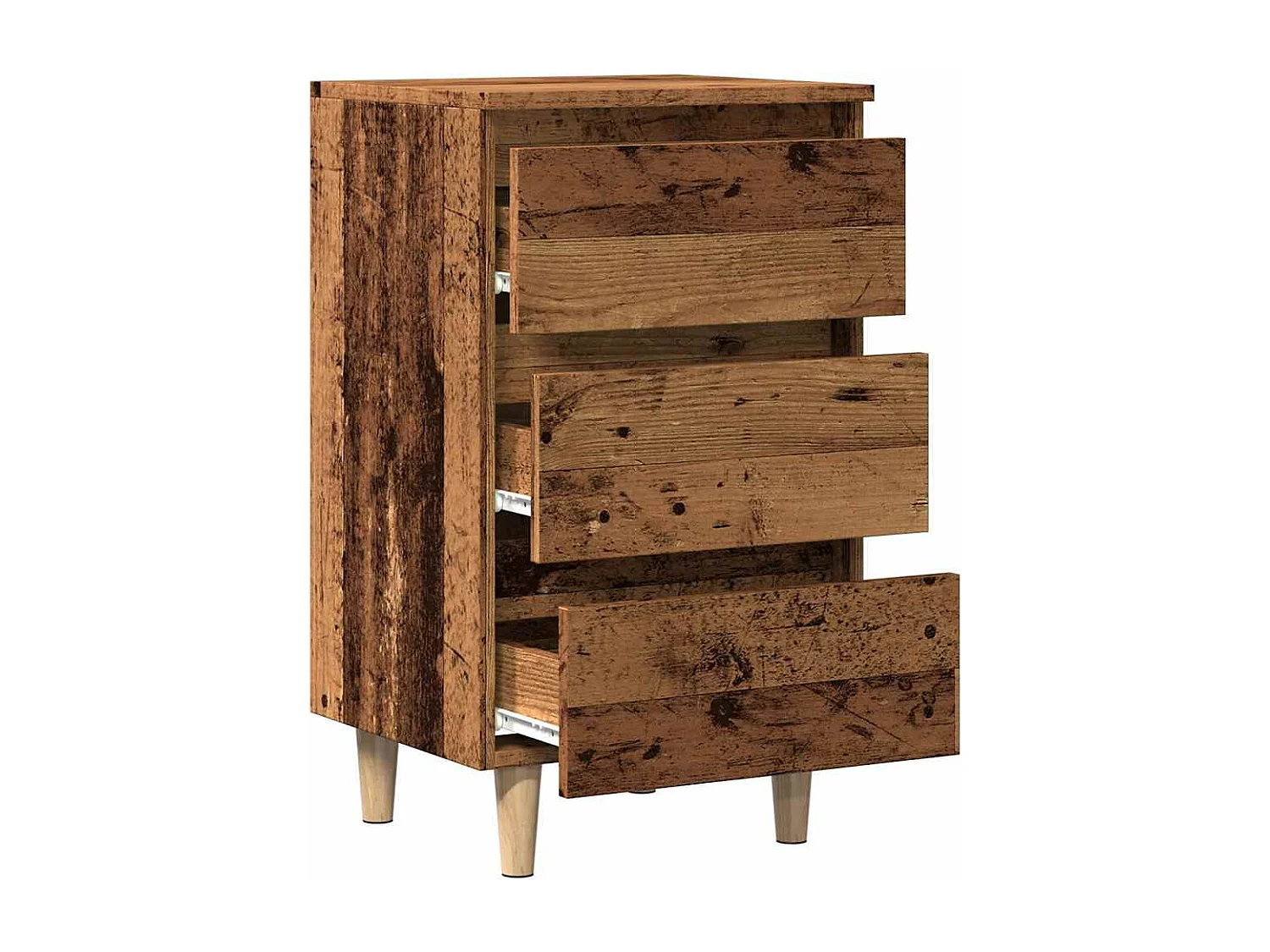 Comodino in legno vecchio 40x35x69 cm in legno ingegnerizzato