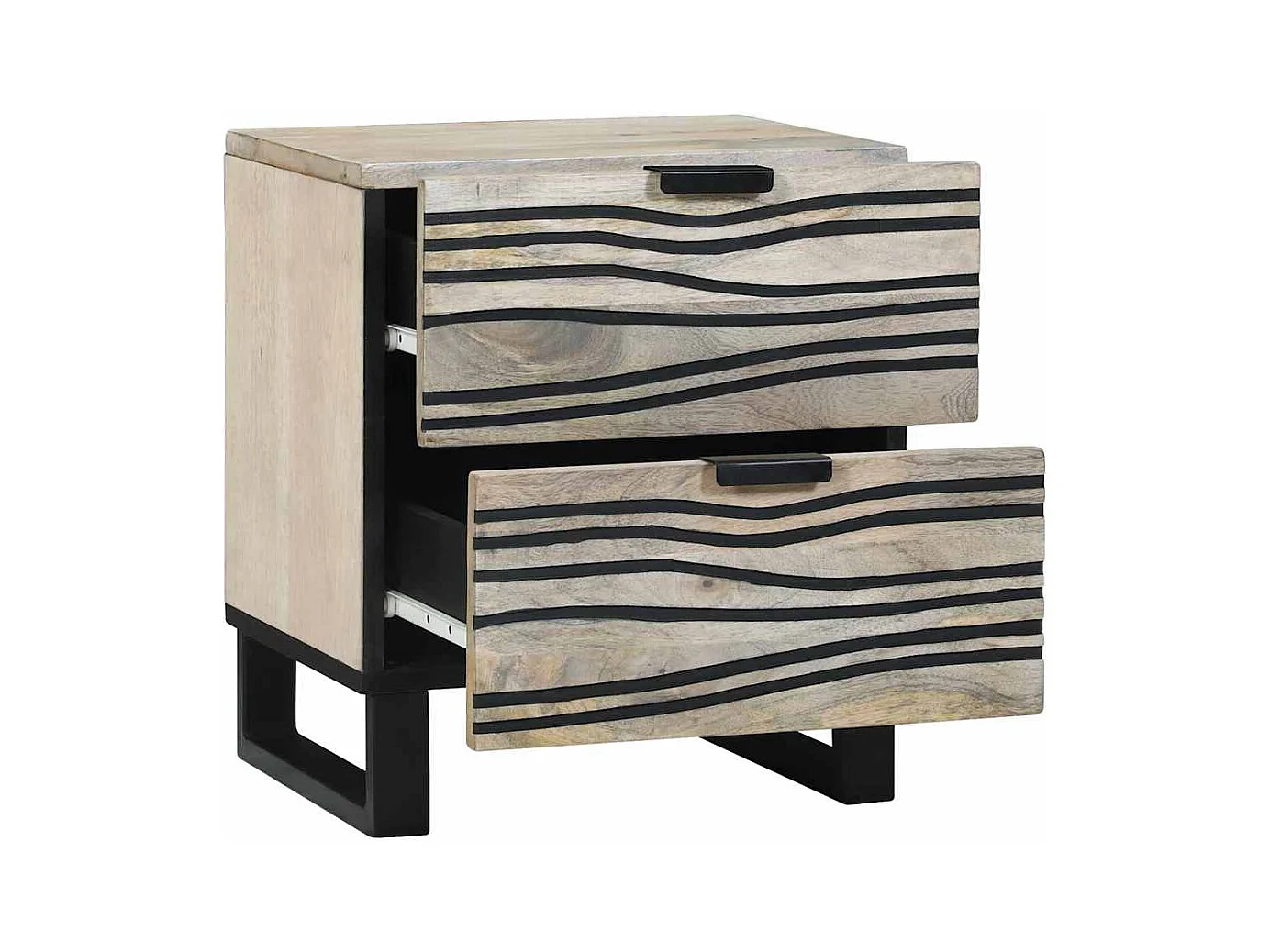 Tables de chevet avec tiroir 2 pcs Noyer 40 x 33.5 x 46 cm