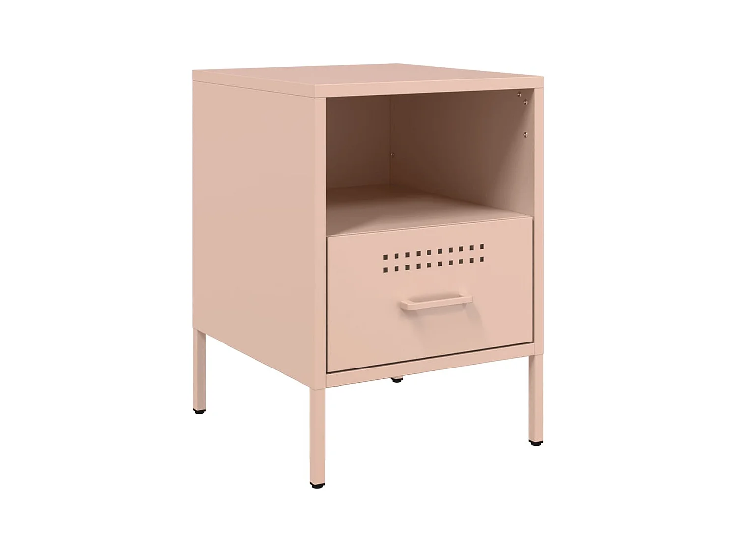 Tables de chevet 2 pcs rose 36x39x50,5 cm acier