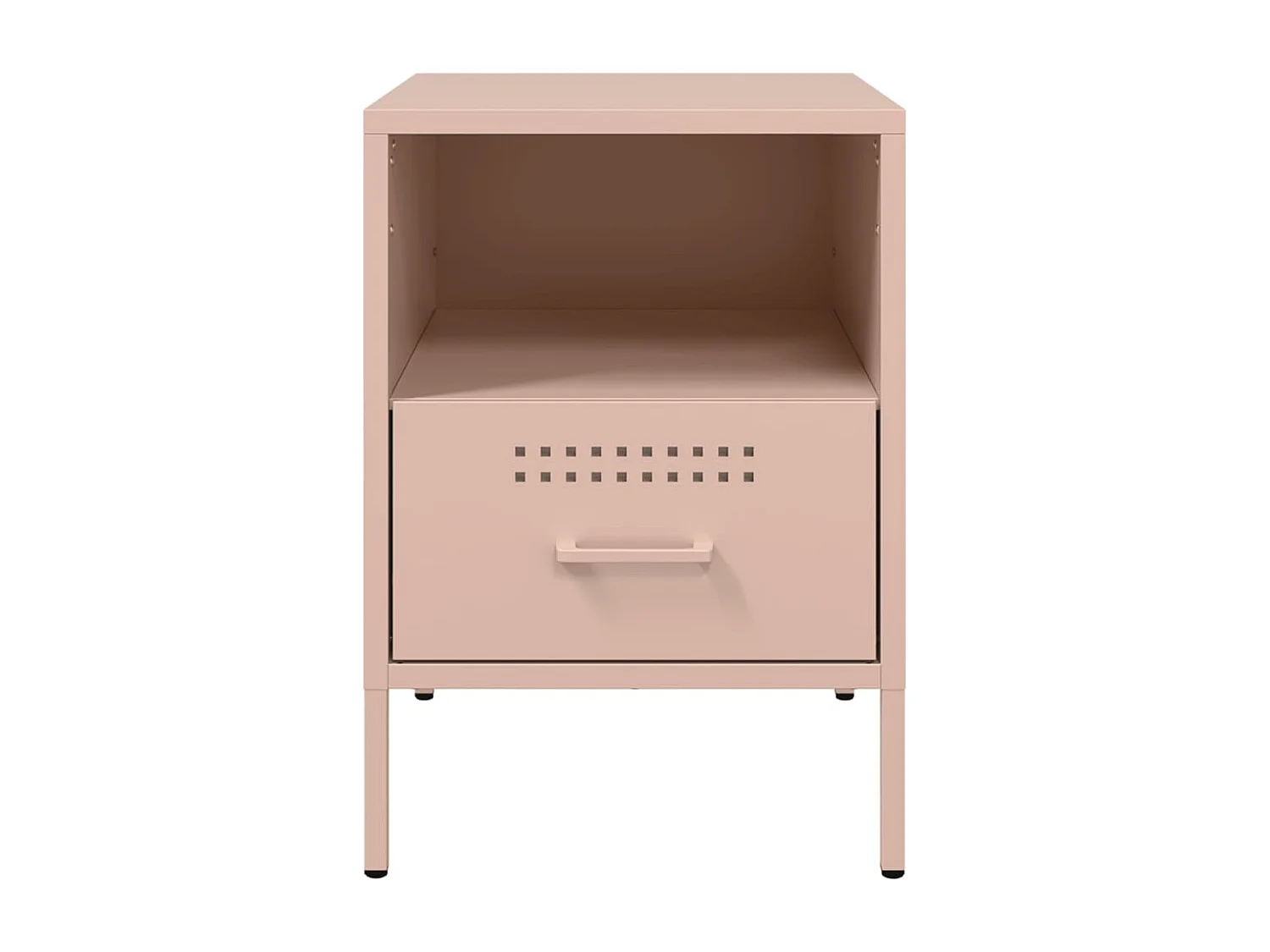 Tables de chevet 2 pcs rose 36x39x50,5 cm acier