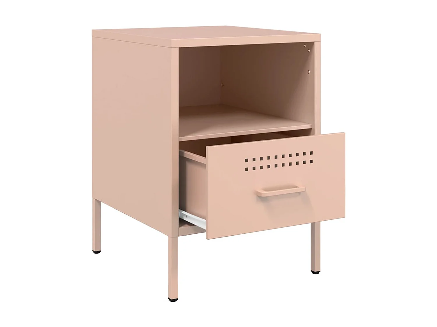 Tables de chevet 2 pcs rose 36x39x50,5 cm acier