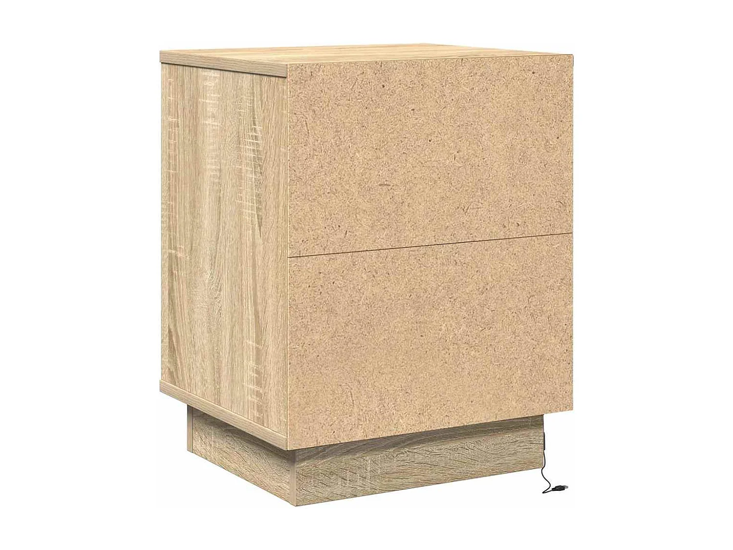 Nachtkastjes met LED-verlichting 2 stuks Sonoma eiken 39x34,5x50 cm