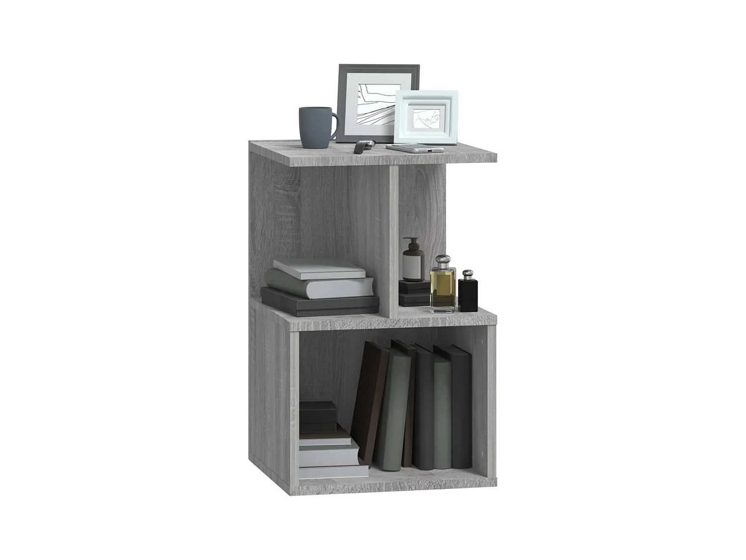 Comodini 2 pz Sonoma grigio 35x35x55 cm Legno ingegnerizzato