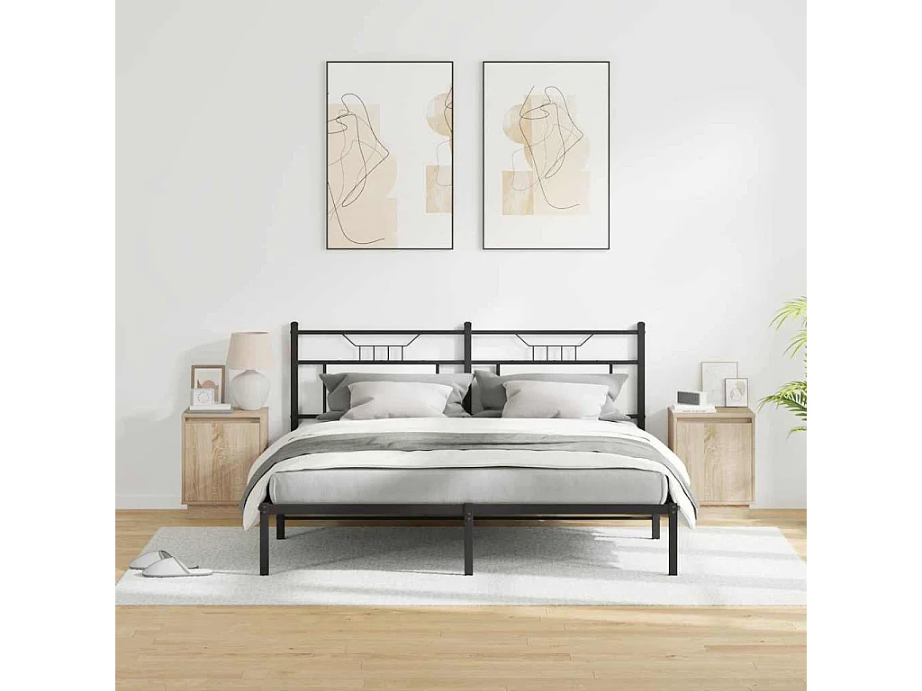 Nachtkastjes met LED-verlichting 2 stuks Sonoma eiken 39x34,5x50 cm