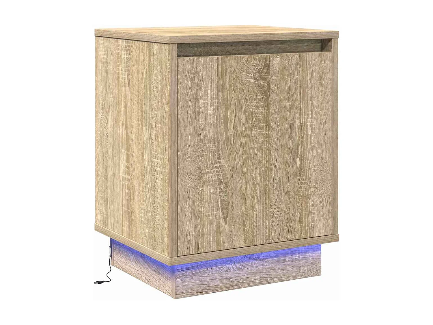 Nachtkastjes met LED-verlichting 2 stuks Sonoma eiken 39x34,5x50 cm