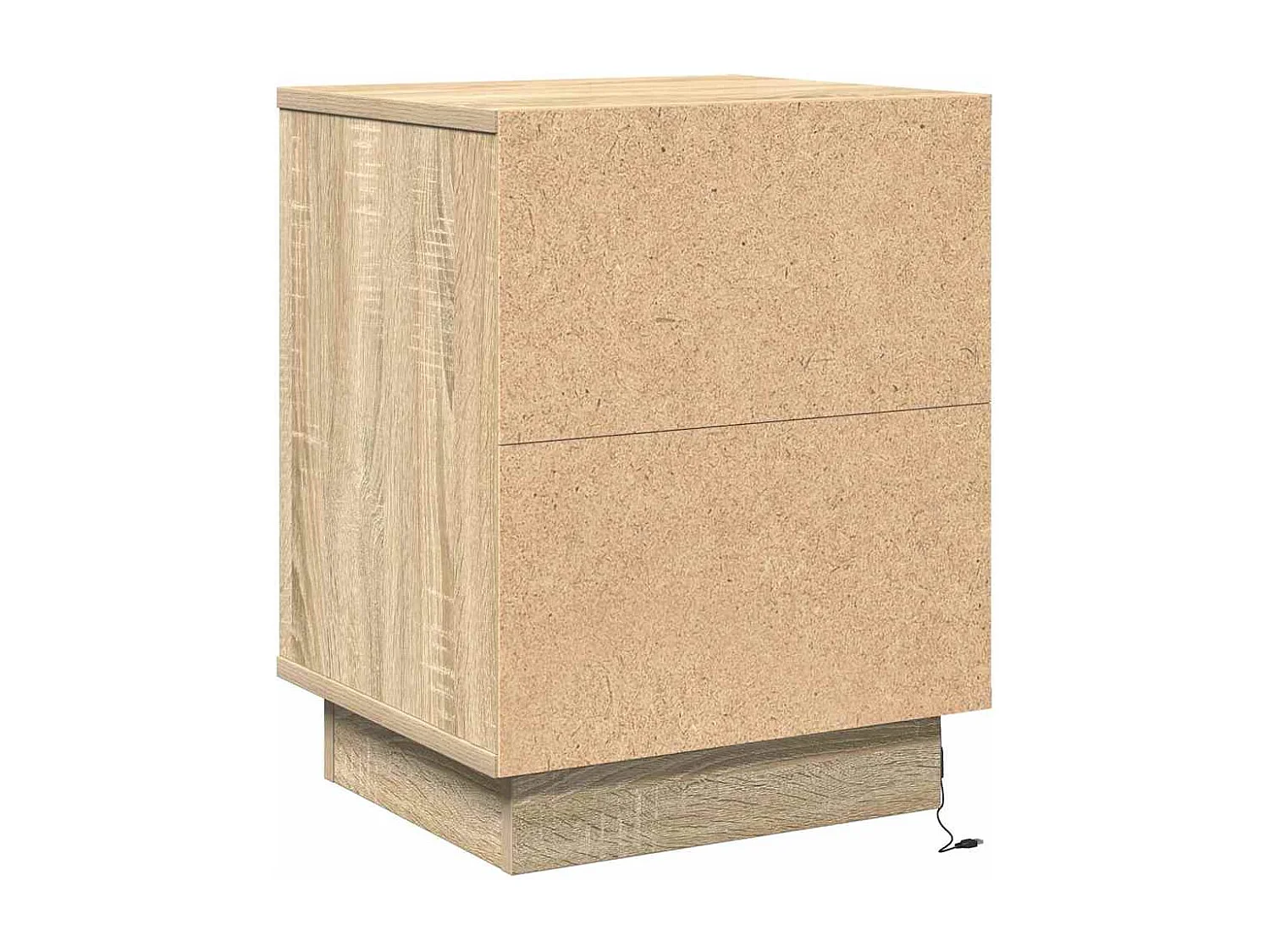 Nachtkastjes met LED-verlichting 2 stuks Sonoma eiken 39x34,5x50 cm