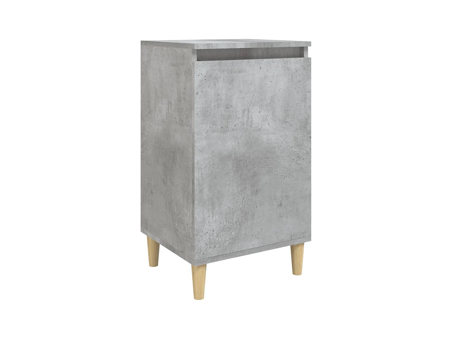 Mesita de noche gris hormigón 40x35x70 cm madera de ingeniería