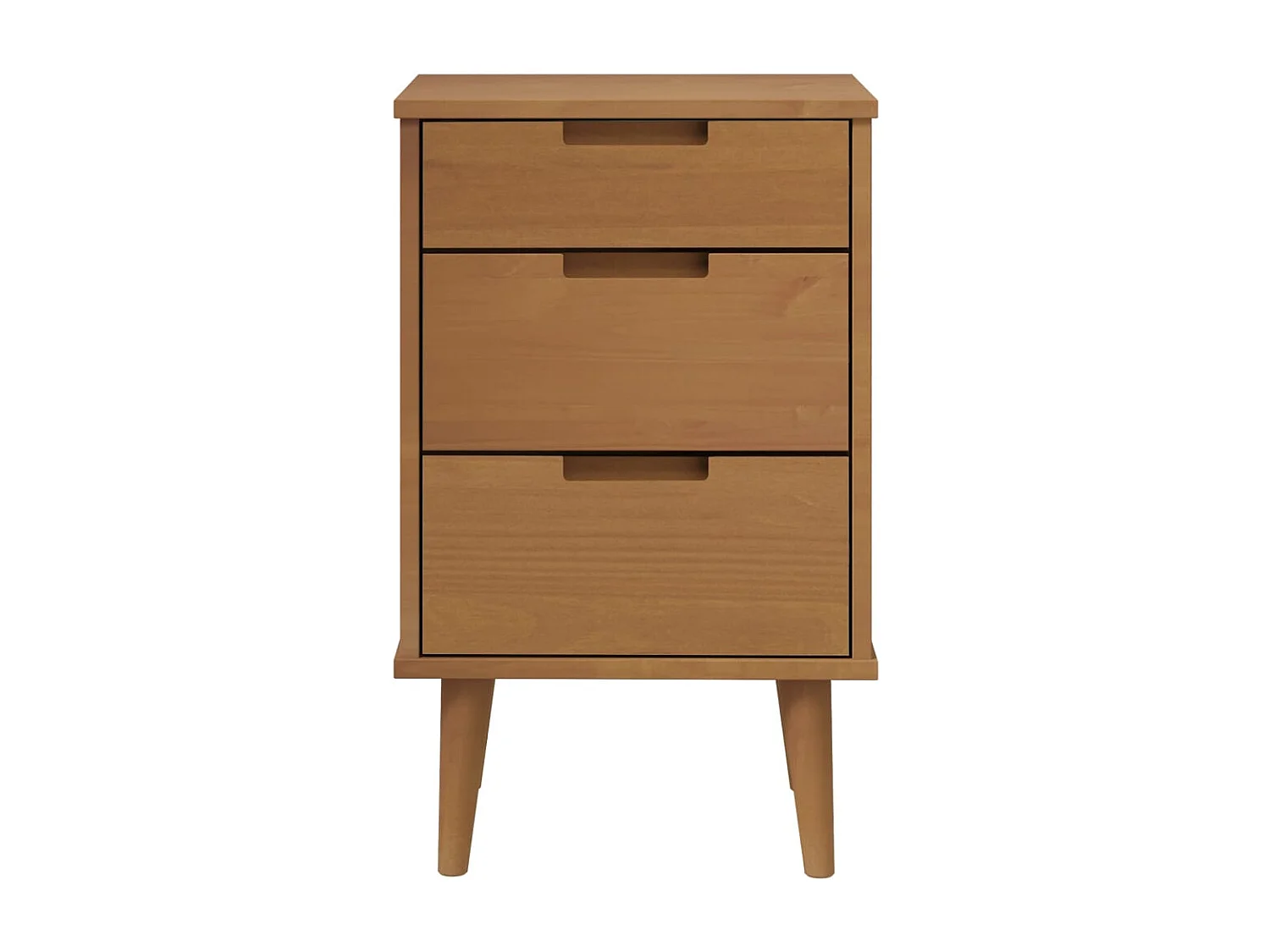 Table de chevet MOLDE Marron 40x35x65 cm Bois de pin solide