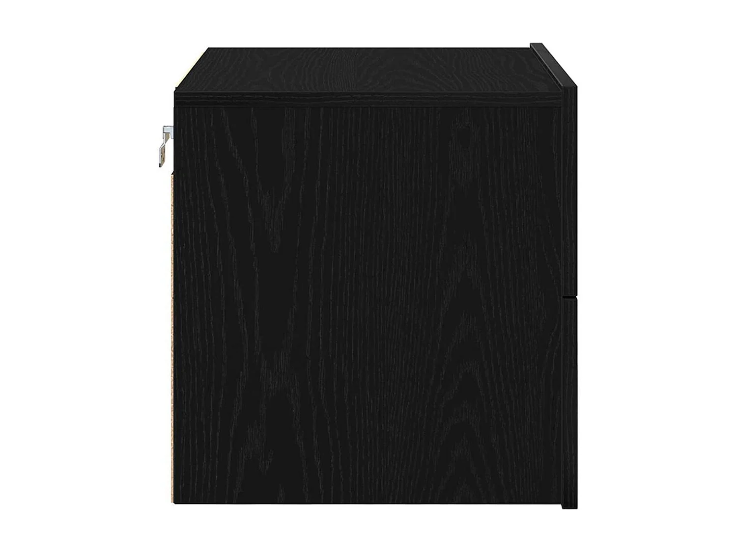 Comodino con illuminazione a LED in rovere nero 50x39x41 cm