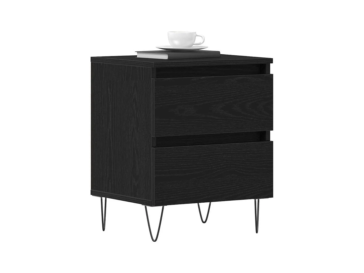 Cabinets de chevet 2 pcs Chêne Noir 40x35x50 cm Bois d'ingénierie