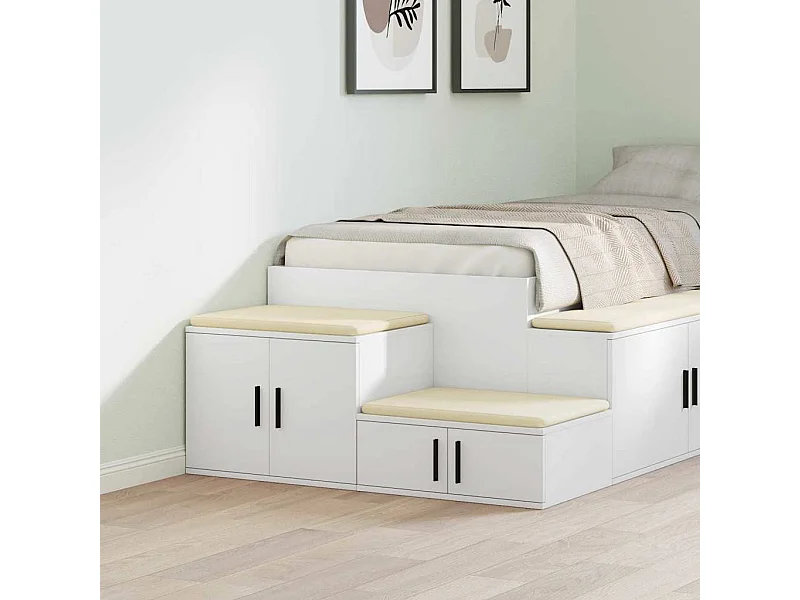 Meuble de rangement Blanc 103x41x40 cm en panneaux de particules