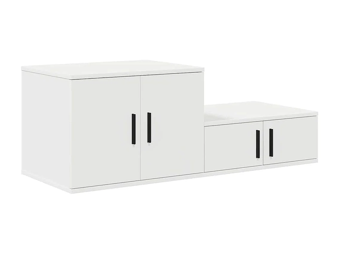 Meuble de rangement Blanc 103x41x40 cm en panneaux de particules