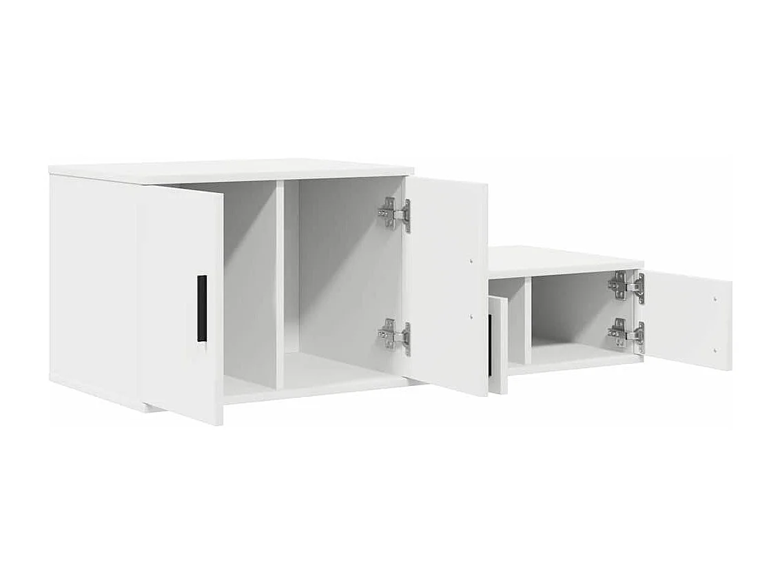 Meuble de rangement Blanc 103x41x40 cm en panneaux de particules