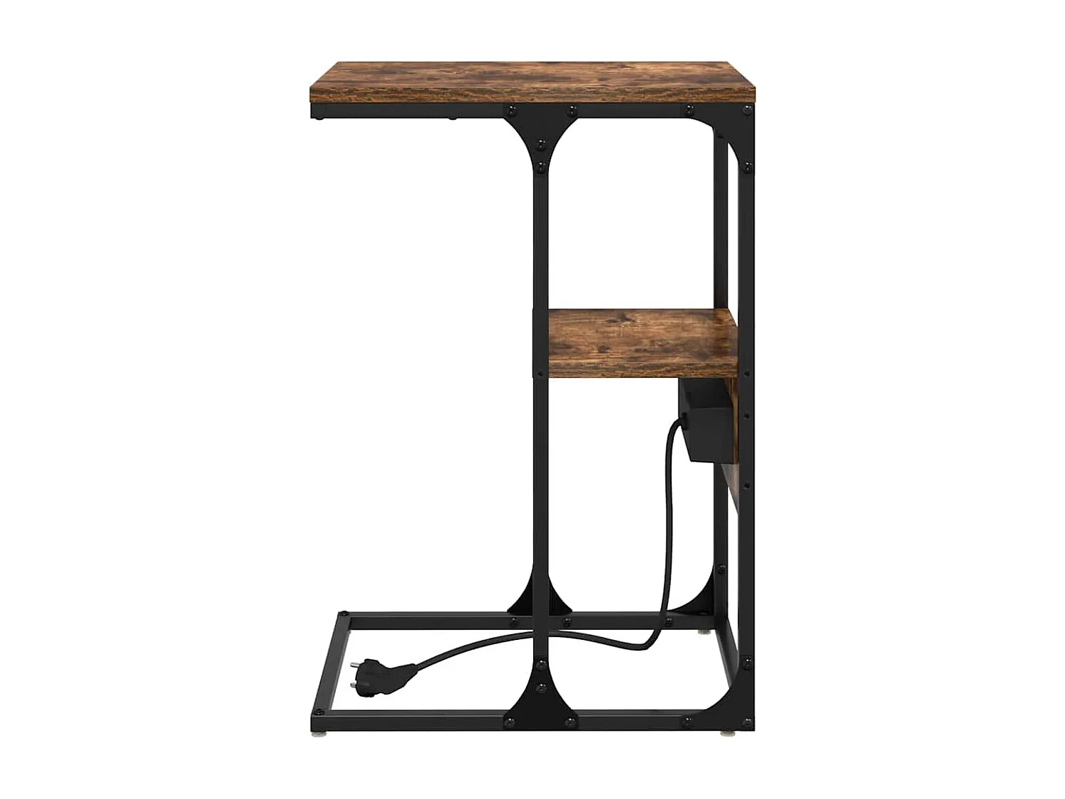 Table de chevet avec tiroir Chêne fumé 41.5 x 26 x 60.5 cm