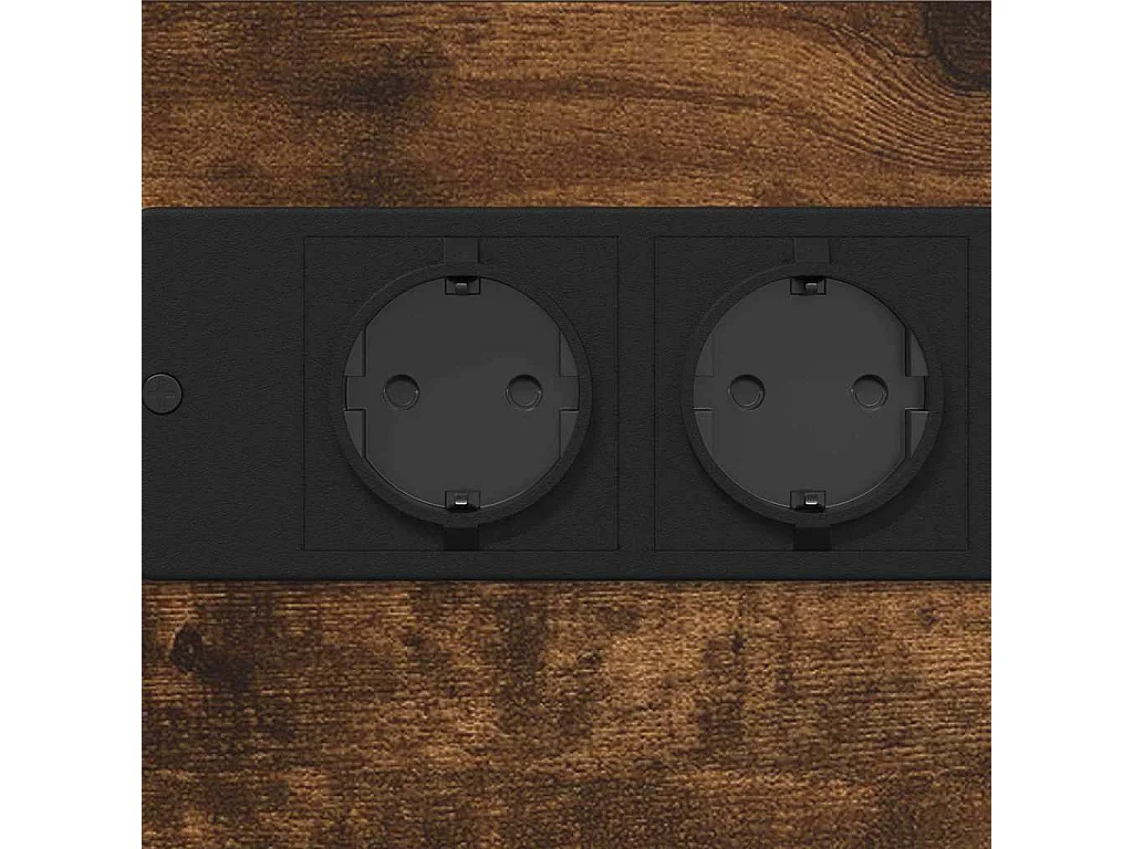 Table de chevet avec tiroir Chêne fumé 41.5 x 26 x 60.5 cm