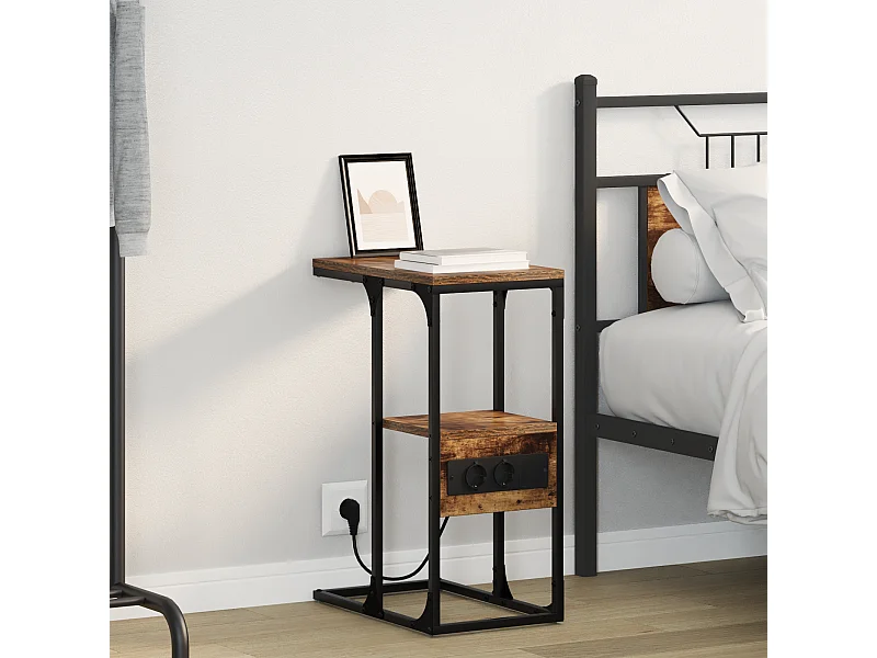 Comodino con cassetto Rovere affumicato 41,5 x 26 x 60,5 cm