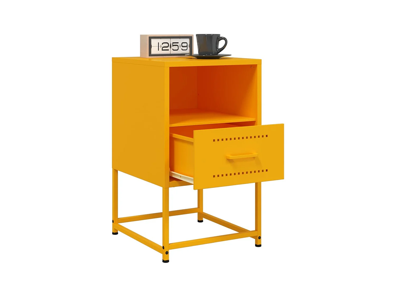 Tables de chevet 2 pcs jaune moutarde 36x39x60,5 cm acier