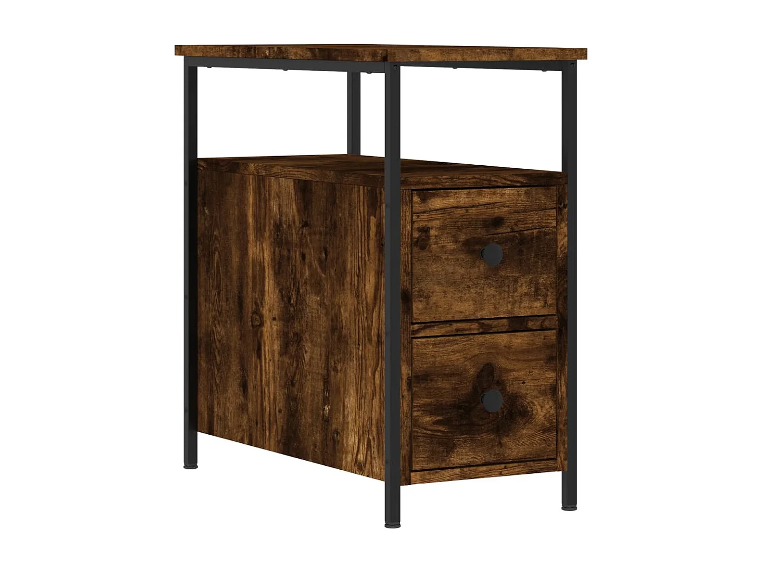 Comodini 2 pezzi rovere affumicato 30x60x60 cm legno ingegnerizzato