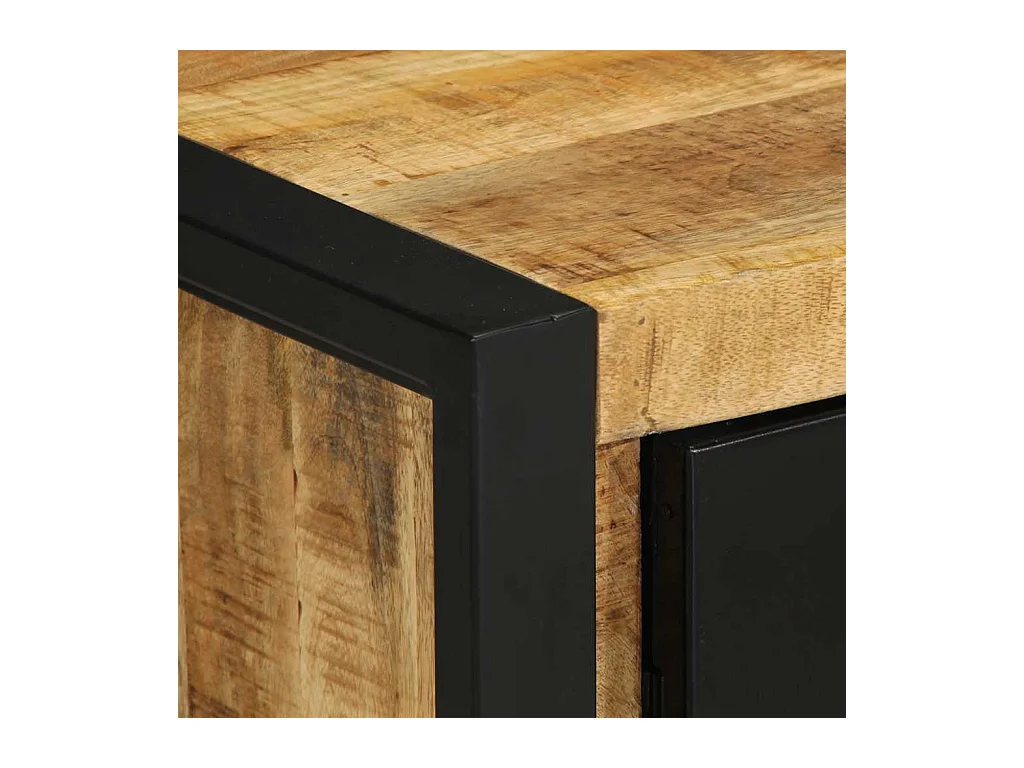 Table de chevet 40x30x51 cm bois massif de manguier brut
