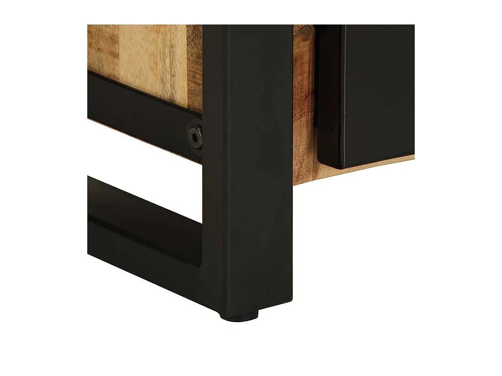 Table de chevet 40x30x51 cm bois massif de manguier brut