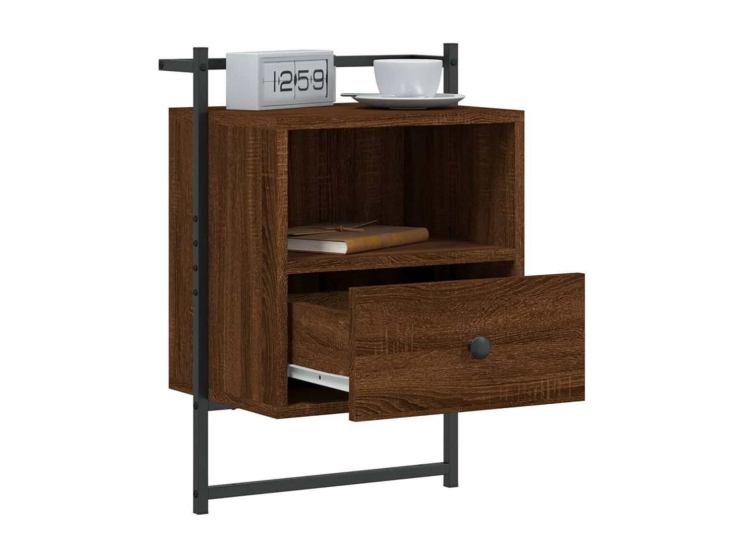 Table de chevet murale 2 pcs chêne marron 40x30x61 cm