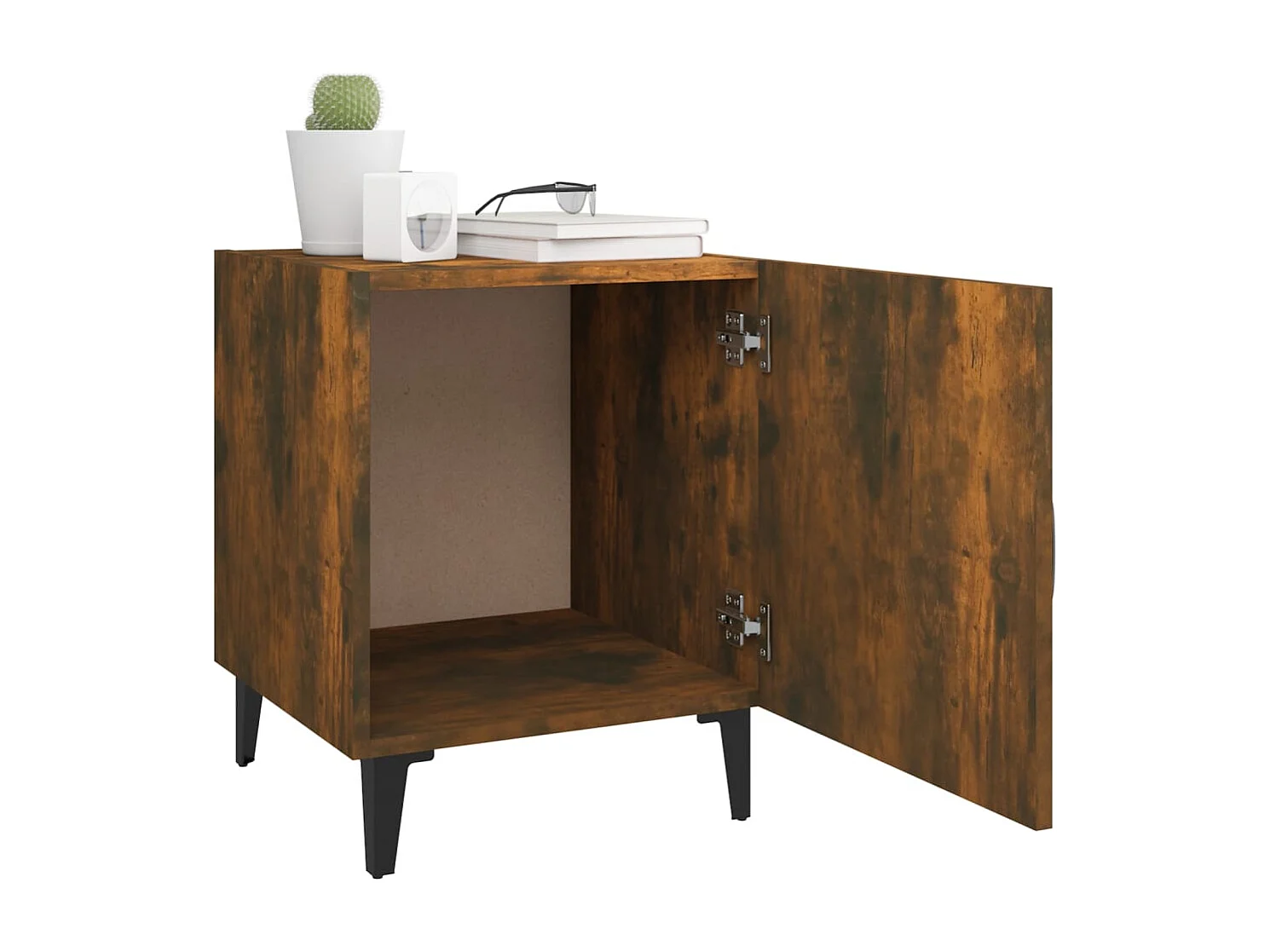 Tables de chevet 2 pcs Chêne fumé Bois d'ingénierie