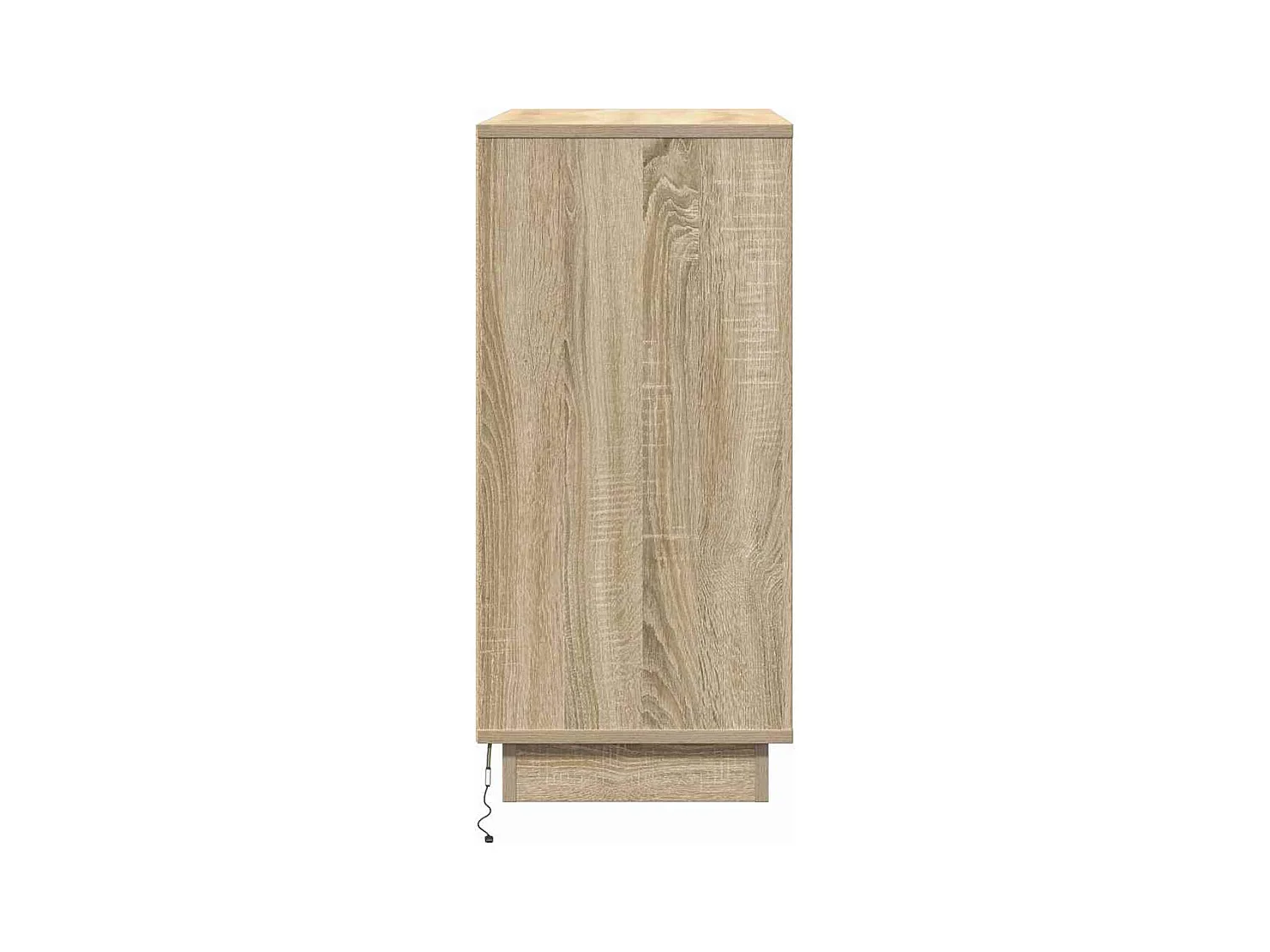 Table de chevet avec LED en chêne Sonoma 71x34,5x75 cm en bois aggloméré