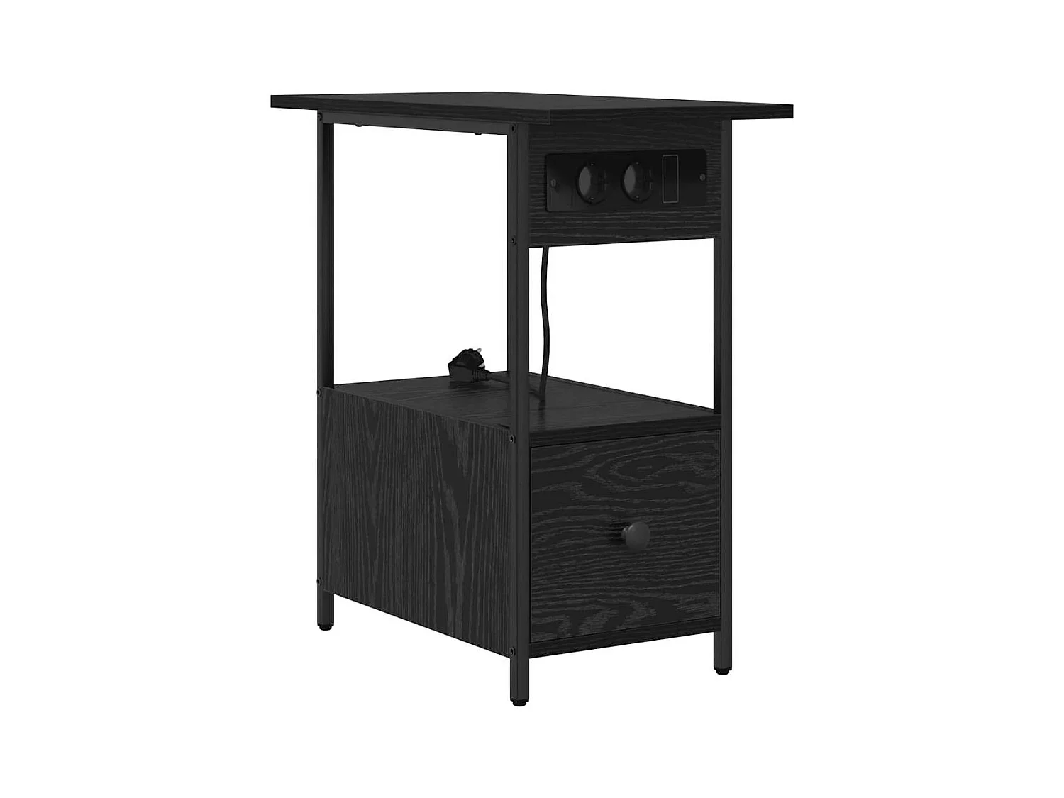 Cabinet de chevet Chêne noir 60 x 30 x 61 cm Bois d'ingénierie
