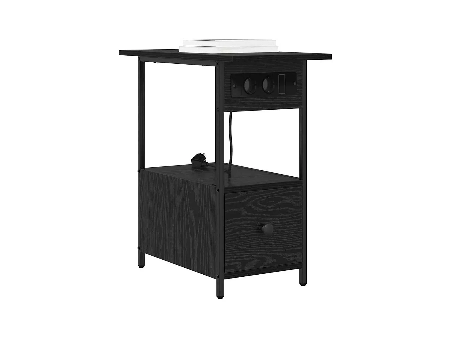 Cabinet de chevet Chêne noir 60 x 30 x 61 cm Bois d'ingénierie