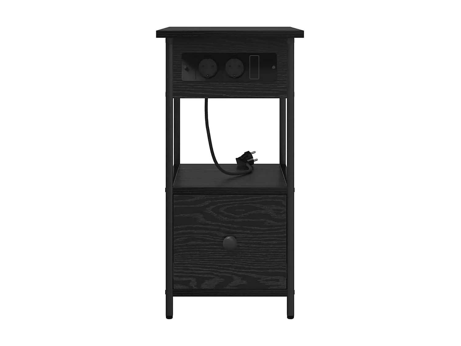 Cabinet de chevet Chêne noir 60 x 30 x 61 cm Bois d'ingénierie