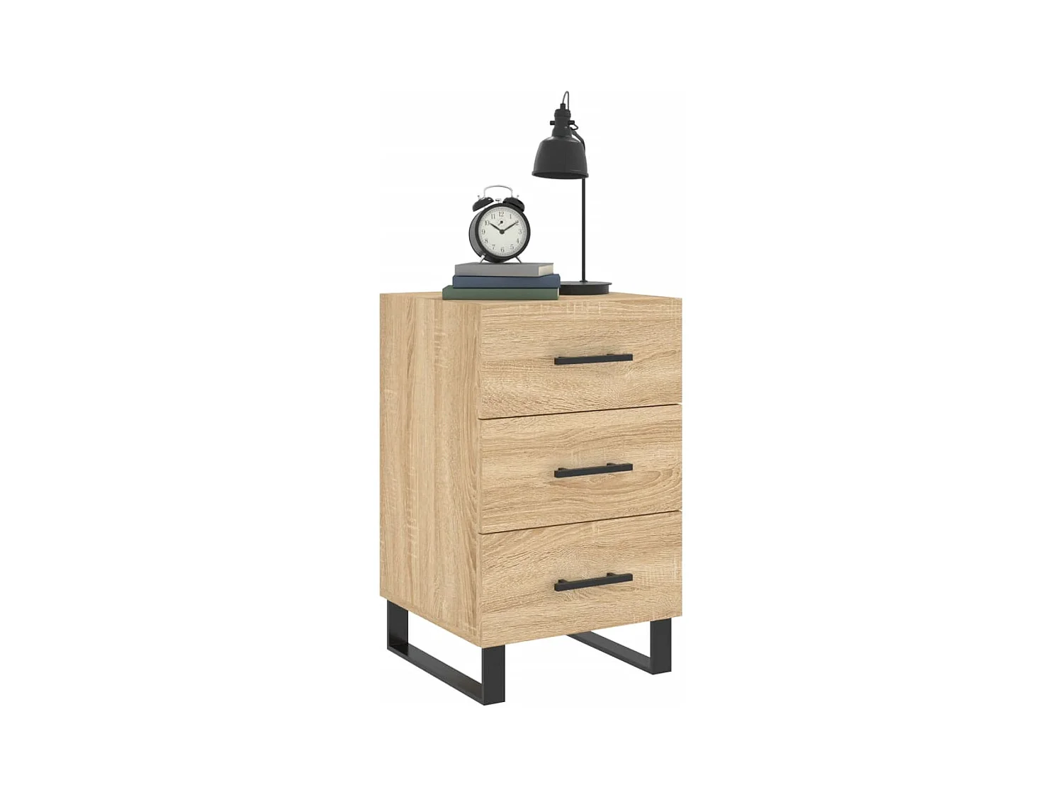 Table de chevet chêne sonoma 40x40x66 cm bois d'ingénierie