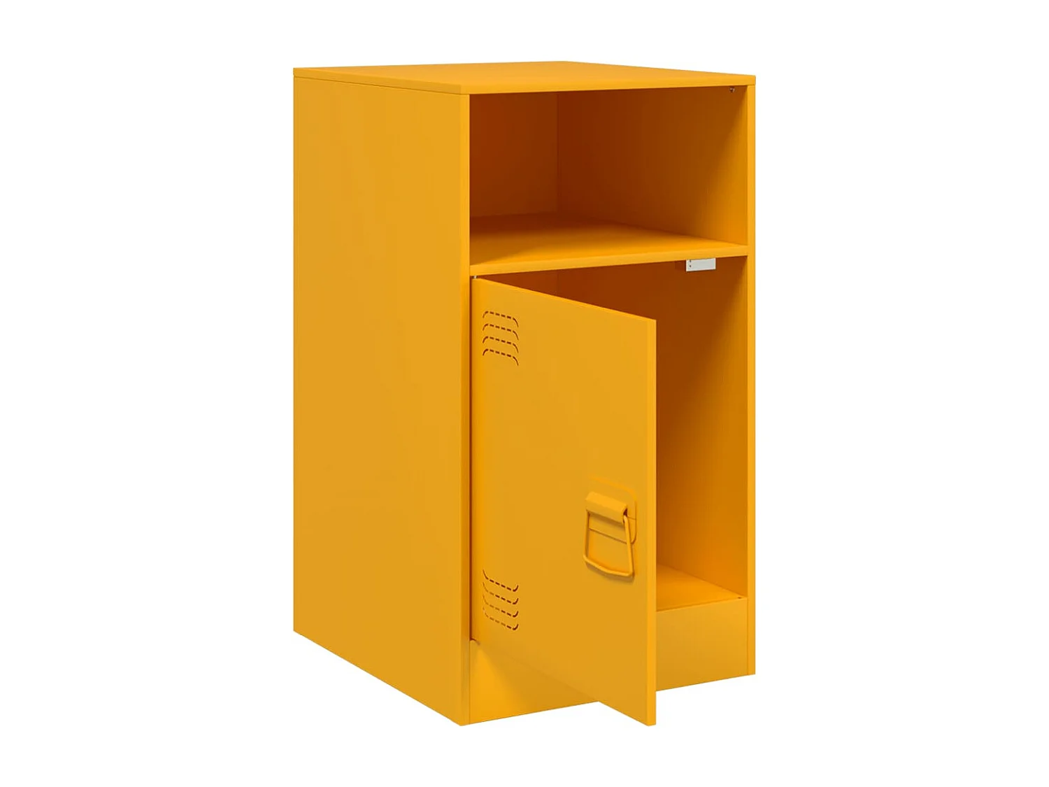 Mesitas de noche 2 piezas amarillo mostaza 34,5x39x62 cm acero